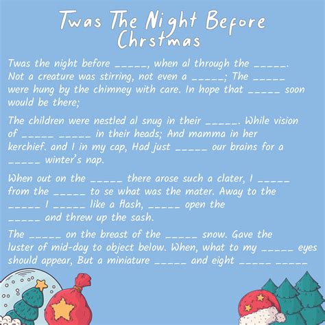 6 Best Night Before Christmas Mad Libs Printable Pdf For Free At Printablee