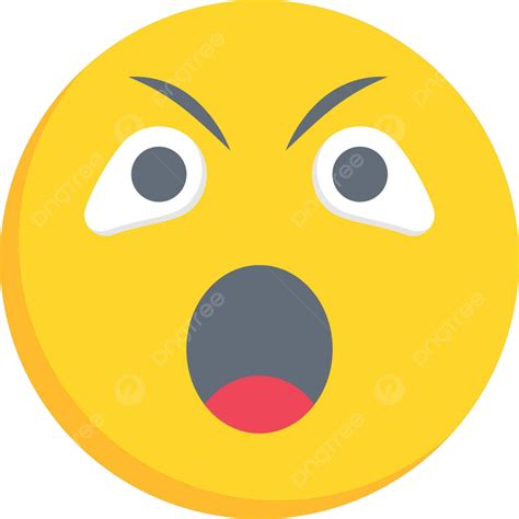 Emoji Enojado Frustrado Emoticón Vector Png Enfadado Frustrado