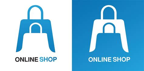 Online Shop or E-Commerce Negative Space Logo Simple Design Vector ...