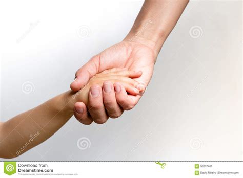 Womanand X27s Hand Holding A Childand X27s Hand Stock Image Image Of