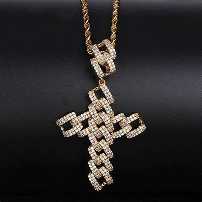 Chain Choker Curb Chokers Necklaces Charm Cross