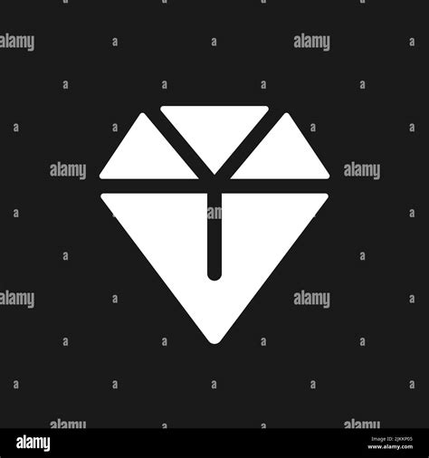 Diamond Dark Mode Glyph Ui Icon Stock Vector Image And Art Alamy