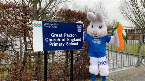 Posh Visit Great Paxton Primary School Peterborough United The Posh