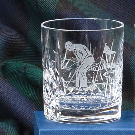 Royal Scot Crystal Shot Tot Tumbler Hand Cut Kintyre With Panel For
