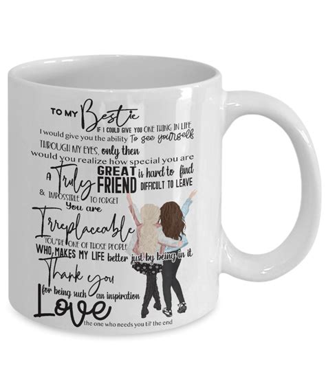 To My Bestie Mug Great Best Friend Appreciation Love You Coffee Cup