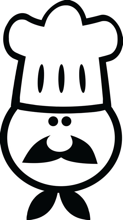 Traditionally, a chef is represented by a man. Chef Hat Outline - ClipArt Best