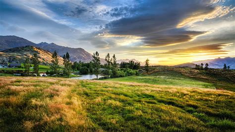 Hd Wallpaper New Zealand Photography Landscape Sky Field