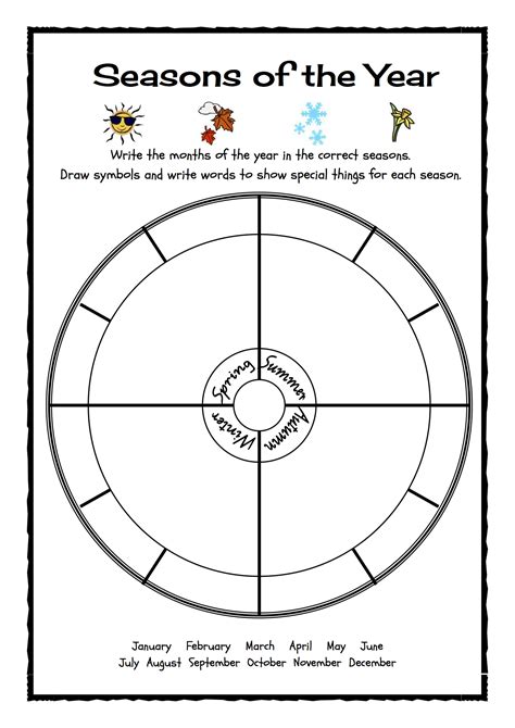 Seasons Of The Year Worksheets For Kids