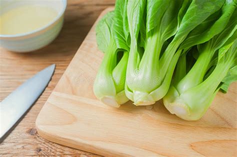 Fresh Chinese Cabbage Or Bok Choy Vegetable Stock Photo