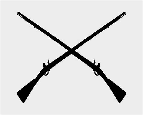 Infantry Crossed Rifles Svg Files For Cricut 1776 Weapons Etsy