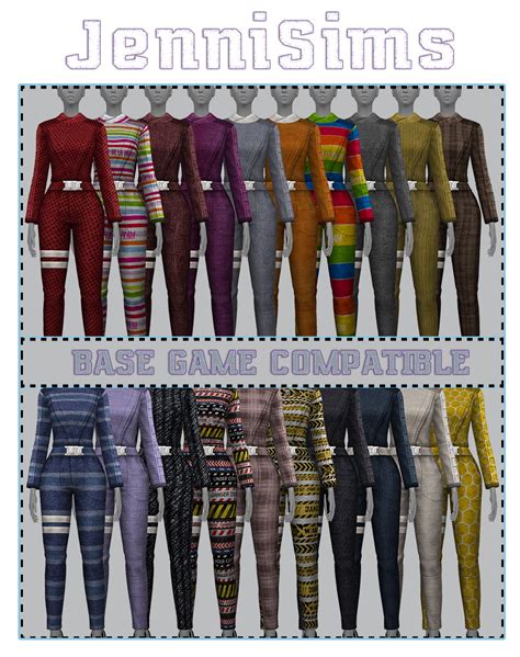 Base Game Compatible Jumpsuit At Jenni Sims Sims 4 Updates