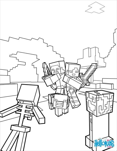 Minecraft Iron Golem Coloring Pages At Free