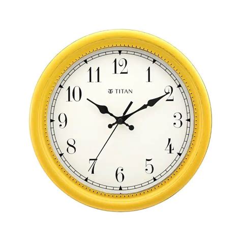 Titan Contemporary Distressed Finish White Wall Clock With Silent Sweep