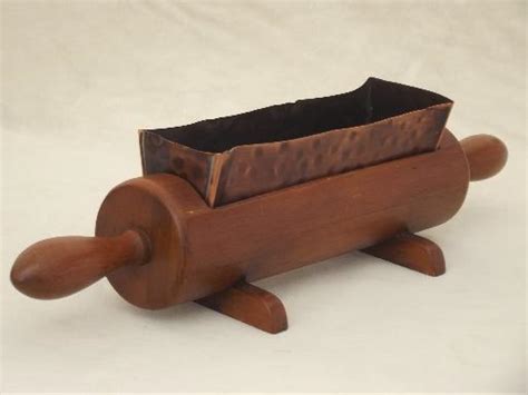 Looking for rolling pins holder? vintage wood rolling pin planter, flower box or kitchen ...