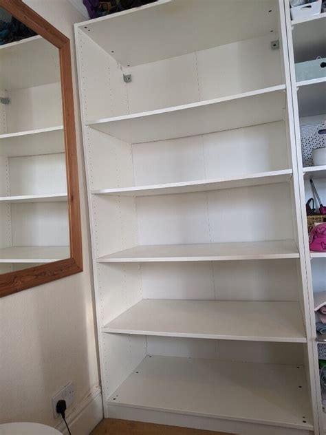 Ikea Pax Shelves Wardrobe With Shelves Bookcase In White 2m X 1m In