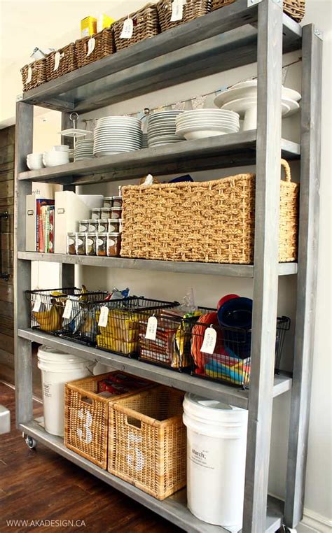 Add an industrial touch to your décor with raw wire designs, metal storage racks, and antique style wall cabinets, or introduce charming scandi style with wooden storage. Rolling Kitchen Pantry Shelves