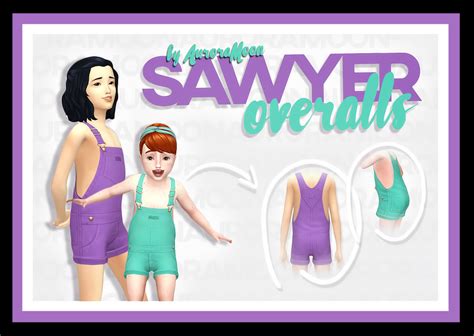 Toddler And Child Overalls Sims 4 Cc Maxis Match Toddler Overalls