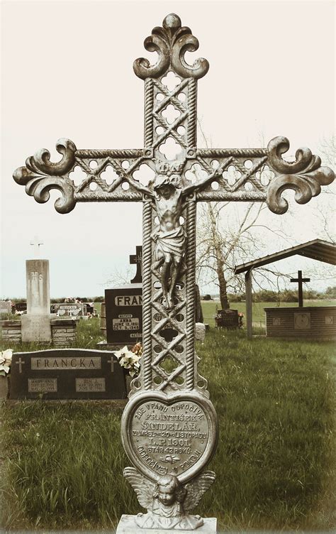 Fancy Cast Iron Cross Grave Marker Uploaded With The F Flickr