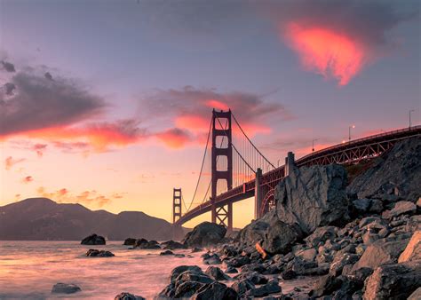 Golden Gate Bridge Sunset Hd Wallpaper Rare Gallery