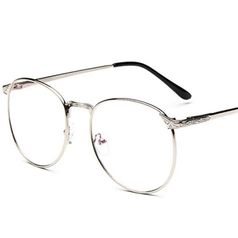 vintage unisex retro alloy round frame clear lens eyewear optical spectacles full metal frame