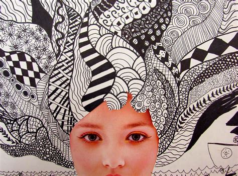 Kellie Lams Art Zentangle Collage Art Lesson Plans Zentangle Art