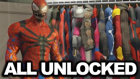 The Amazing Spider Man 2 All Suits Dlc Unlocked 2018 Youtube