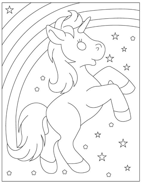 Galloping Printable Unicorn Coloring Page For Adults ~ Instant Download