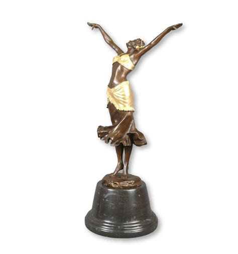 Bronze Sculpture Art Deco Dancer Style 1920 Bronze Figure
