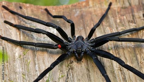 Spider On The Table Spider On The Wall Black Wood Spider Resembles The Giant Wood Spider On