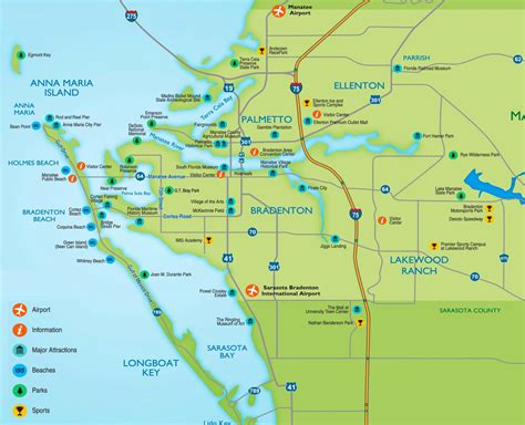 Bradenton Tourist Map