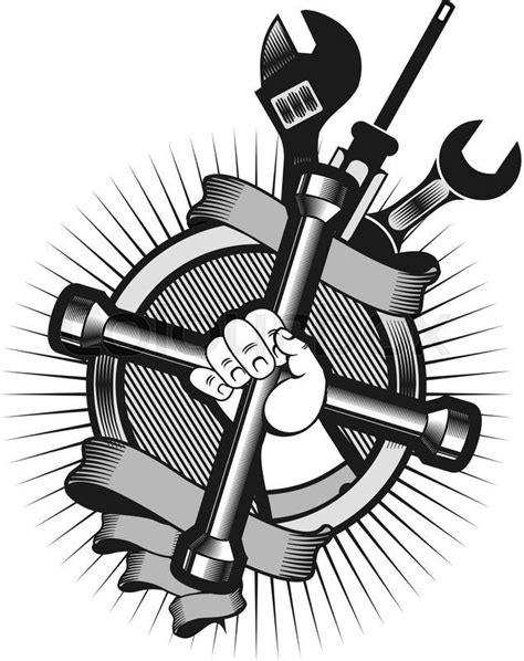A Black And White Drawing Of Some Tools