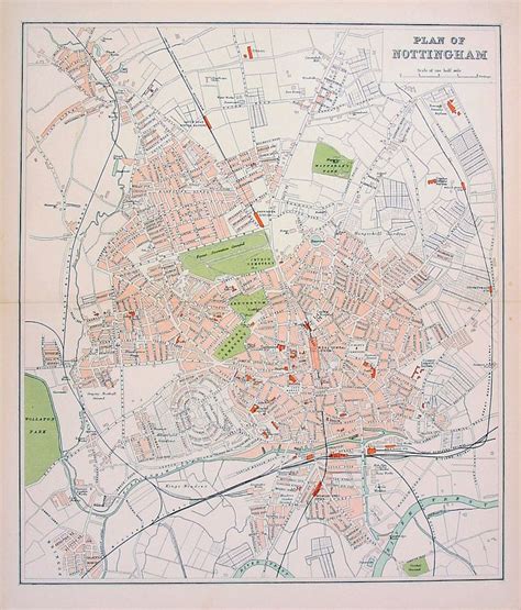 Mackenzienottingham1860 Nottingham Map Nottingham Old Maps