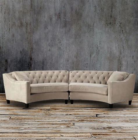 This Microsuede Sectional Model Is Very Unique Because Of Its Tufted