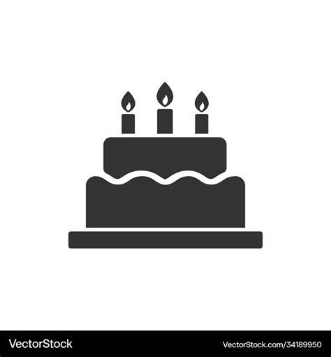 Birthday Cake Icon Images Royalty Free Vector Image