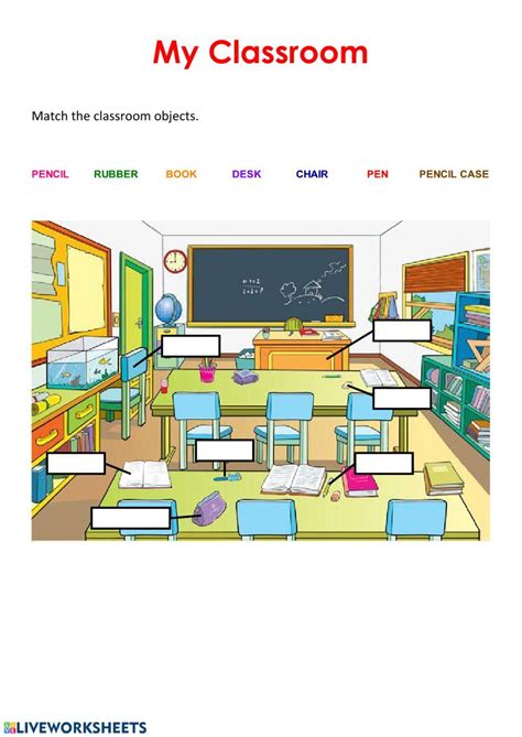 My Classroom Interactive Worksheet Classroom English Lessons For