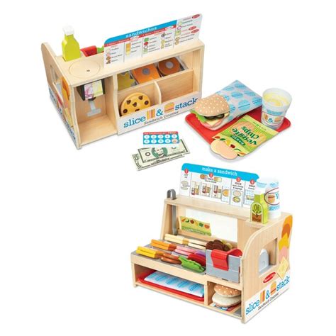 Melissa And Doug Wooden Slice And Stack Sandwich Counter By Melissa And Doug
