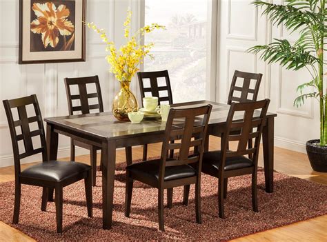 This is often a room that will be used every day, if not multiple times, for a variety of activities. Piedmont Walnut Tile Top Dining Room Set, 566-01, Alpine