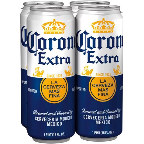 Corona Extra Lager Mexican Beer 4 Pk Cans Shop Beer At H E B