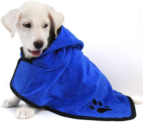 Microfibre Dog Towel Super Absorbent Pet Dog Bathrobe Easy Wear