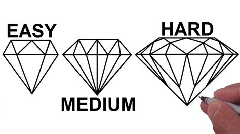 How To Draw A Diamond In 3 Different Ways Step By Step Tutorial Easy