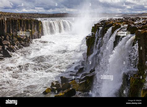 Selfoss Waterfall On The Jökulsá á Fjöllum River Collecting Melt Water