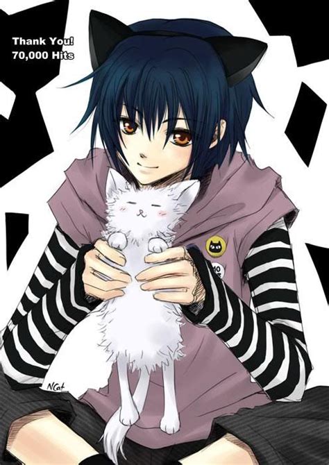 Black Hair Neko Anime Boy Cat Ears Girl Cat Girl Anime Neko Anime