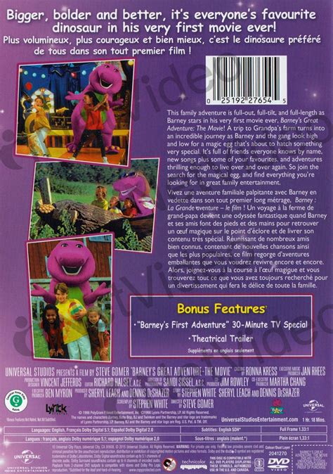 Barney S Great Adventure The Movie Bilingual On Dvd Movie