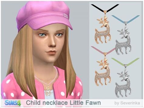 The Sims Resource Child Necklace Little Fawn By Severinka