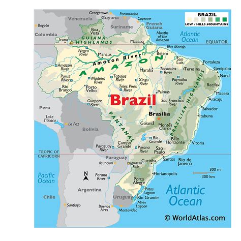 Where Is Brazil Located On The World Map Map