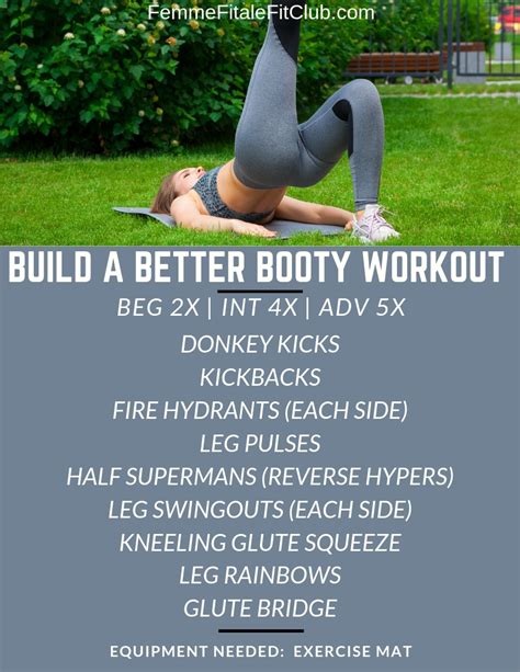 How To Build A Better Booty Without Squats Or Equipment Femme Fitale Fit Club Blog