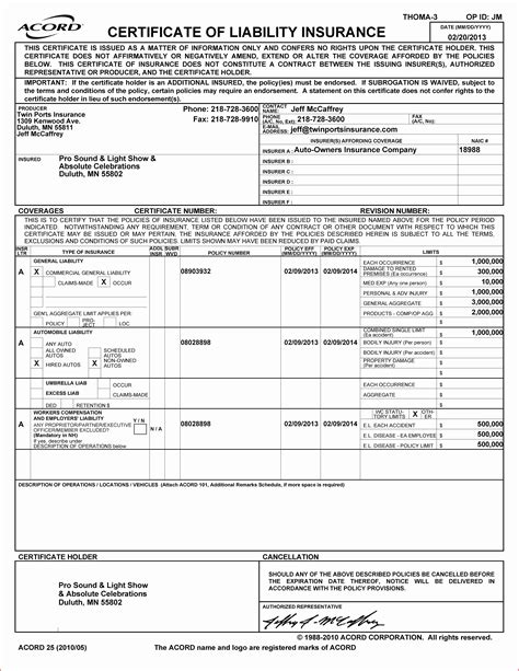 Free Fillable Acord Form 35 Printable Forms Free Online