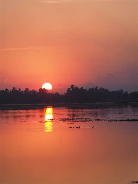Lake Sunset Evening Northeast Thailand Isaan Sonnenunter Flickr