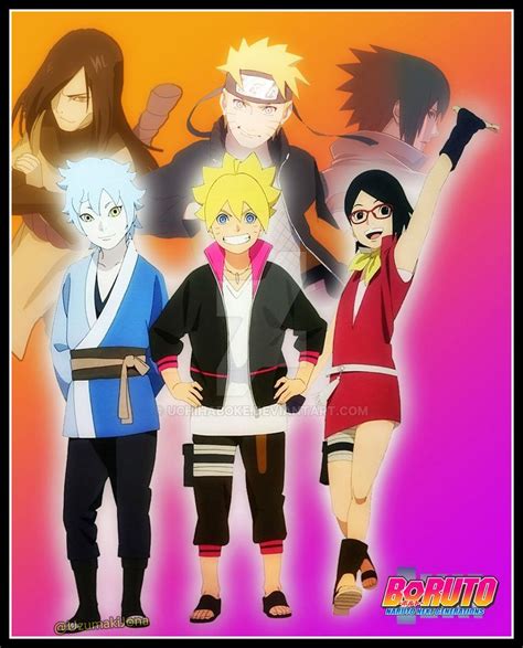 Naruto Uzumaki Boruto And Sarada Naruto And Sasuke Naruto Team 7