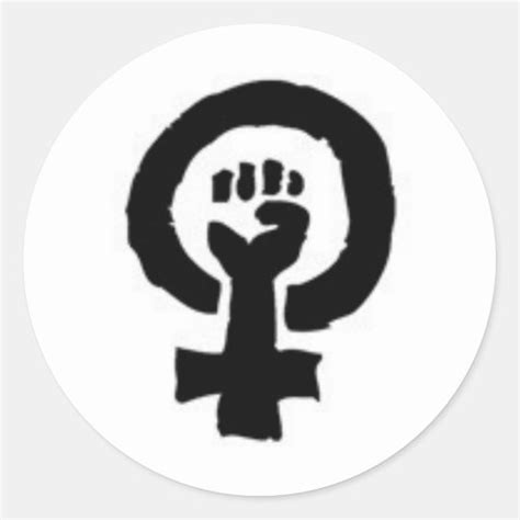 Feminist Symbol Classic Round Sticker